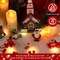 1 Set LED Christmas Fake Snow Blanket Roll with Lights, Artificial Snow Blanket with 100 LED Light Strings,Winter Decor for Christmas Trees Village Craft Indoor Outdoor